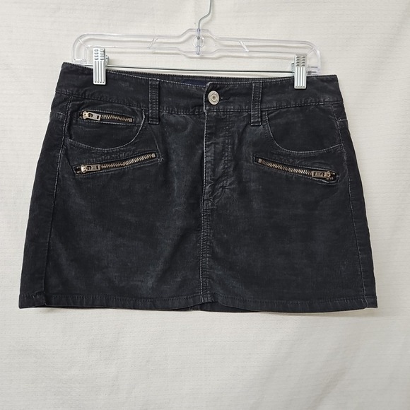 American Eagle Outfitters Dresses & Skirts - American Eagle Corduroy Low Rise Micro Mini Skirt Retro Y2K Size 8 Gray Festival